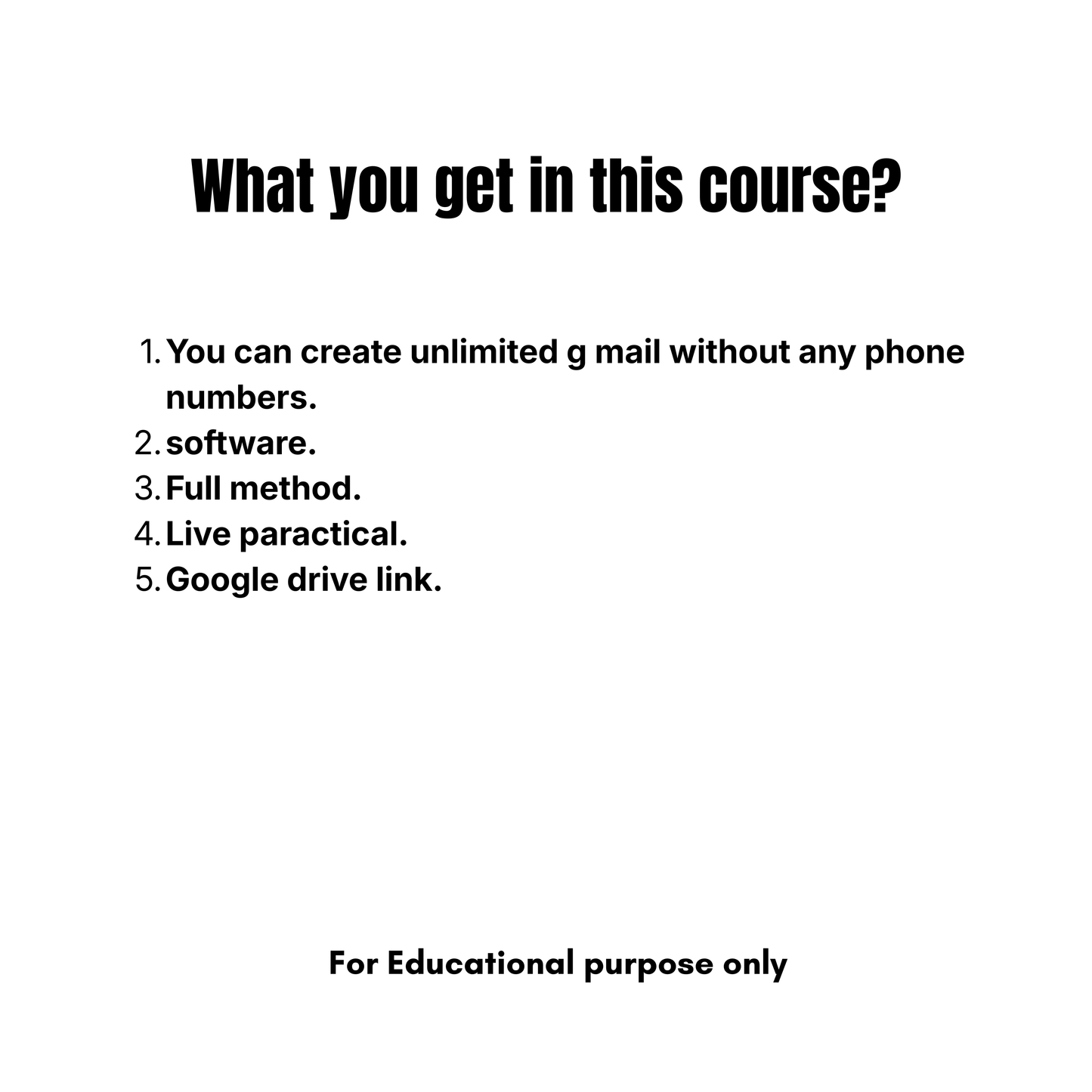 Buy unlimited g mail creation course get virtual cc course free